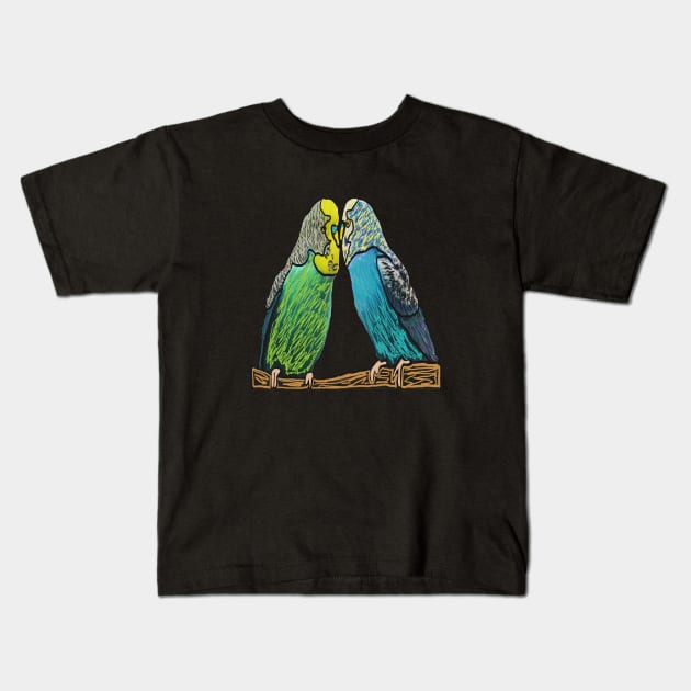 Budgie Kids T-Shirt by Mark Ewbie